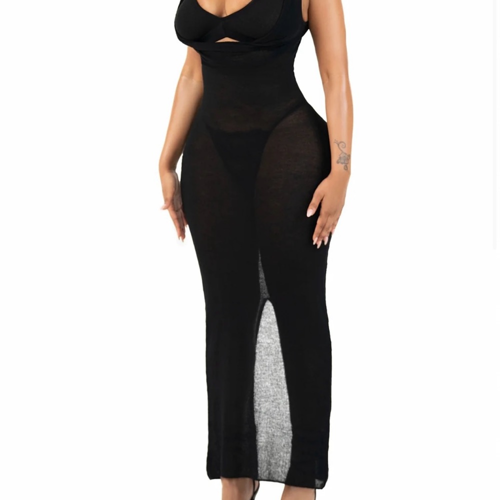 YAGI WRLD Sicily Sheer Maxi Dress
